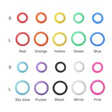 Dental / Hygienist Instrument Silicone Color Code Rings Circle 100 Pcs /Box L/S