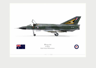 Warhead Illustrated TD Mirage IIIO 2 OCU RAAF A3-49 Aircraft Print