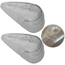 Front Turn Signal Genuine Lenses Set Pair Clear Lens 1964-1969 Vw T1 Beetle Bug Front Turn Signal Genuine Lenses Set Pair Clear Lens 1964-1969 Vw T1 Beetle Bug