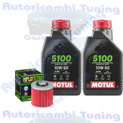 Set Service Öl Motul 5100 10W50 + Filter für Yamaha Tt500 D E F G 1977> 1980
