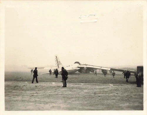 B29 Crash Landing China Base 1944 Press Photo WW2 468Th Bomb Group Muken *Ab11a