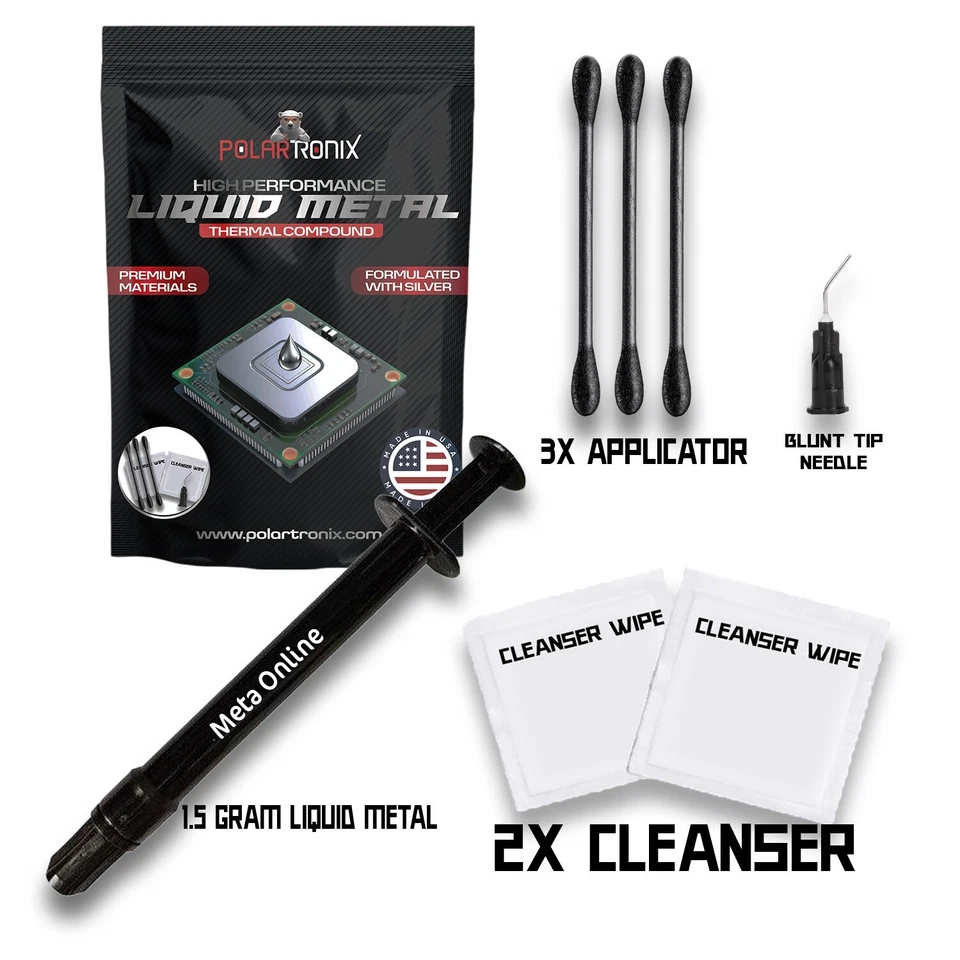 Solucionador de problemas de sobrecalentamiento PS5 1,5 gramos pasta térmica de metal líquido CPU, GPU Foto 2 de 4