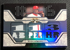 2008 TOPPS TRIPLE THREADS RYAN HOWARD 11.3 AB PER HR RELIC PATCH BLACK #ed 1/1