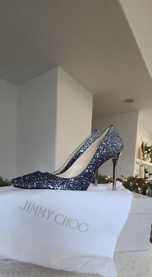 Jimmy Choo Women's Romy 100 Ombré Glitter Pointed-Toe Pumps US