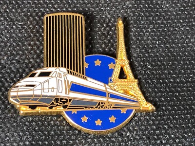 PINS PIN ENAMEL TRAIN LOCOMOTIVE TGF EIFFEL TOWER BALLARD WINEMAKER DRAWING