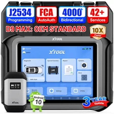 XTOOL D9 MAX OBD2 Scanner J2534 ECU 45+ Function Diagnostic Tool Key Programmer