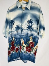 Pierre Cardin Hawaiian Button Up Shirt Short Sleeve Mens Large