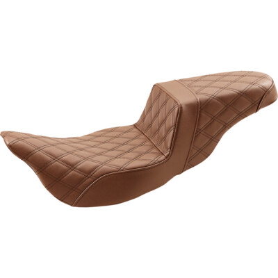 Saddlemen Step Up 2-Up Seat - Lattice Stitched - FLH (Brown) 808-07B-175BREX