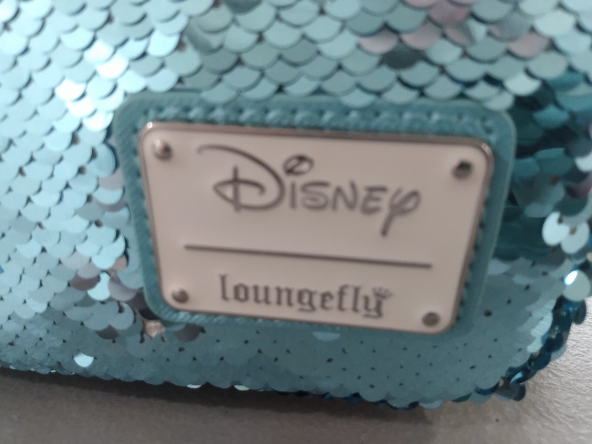 Loungefly Elsa Disney Frozen Blue Reversible Sequin Mini 