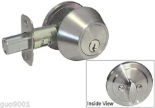  Deadbolt Single Cylinder Satin Nickel or Brushed Nickel Door Lock Knobs Locks