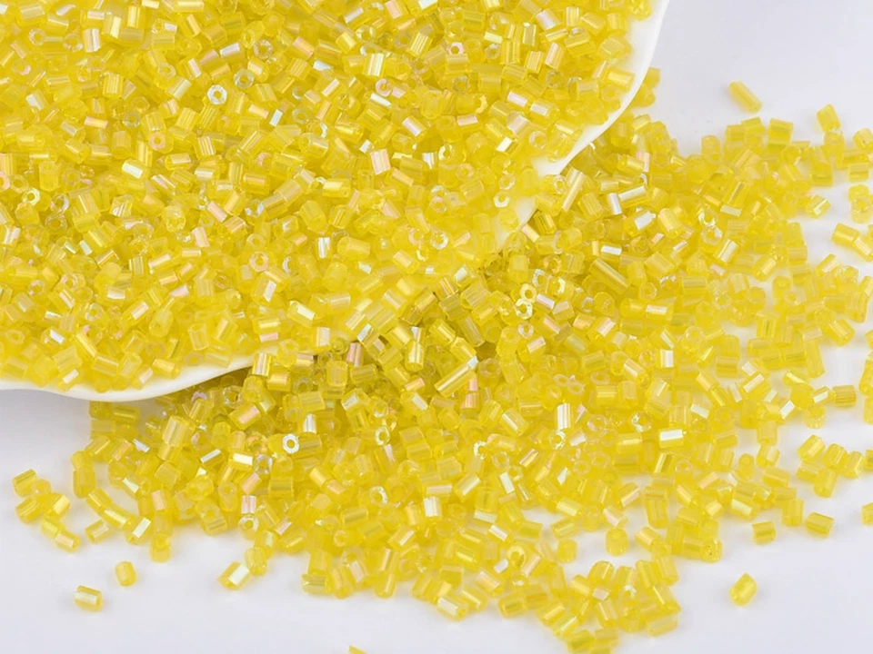 2500 pcs Glass Tube Bugle Beads 2X2mm Transparent AB Color Choice + Storage Box - Image 3 of 4