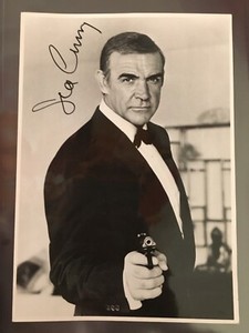 Photo Dédicacée Sean Connery James Bond 007 - Autographe Imprimé Sur Support Prêt à Encadrer