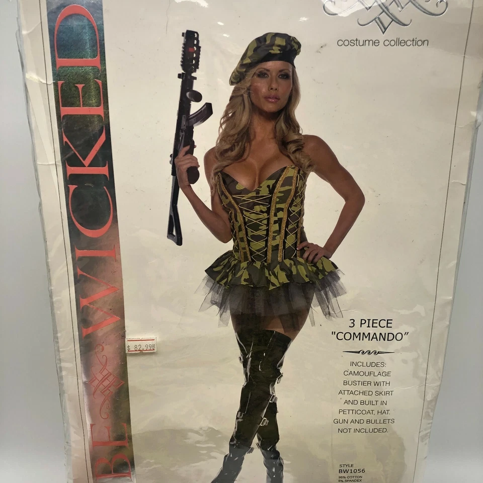 New Be Wicked 3 Pc Commando Sexy Costume - Size S/M - Image 2 of 4