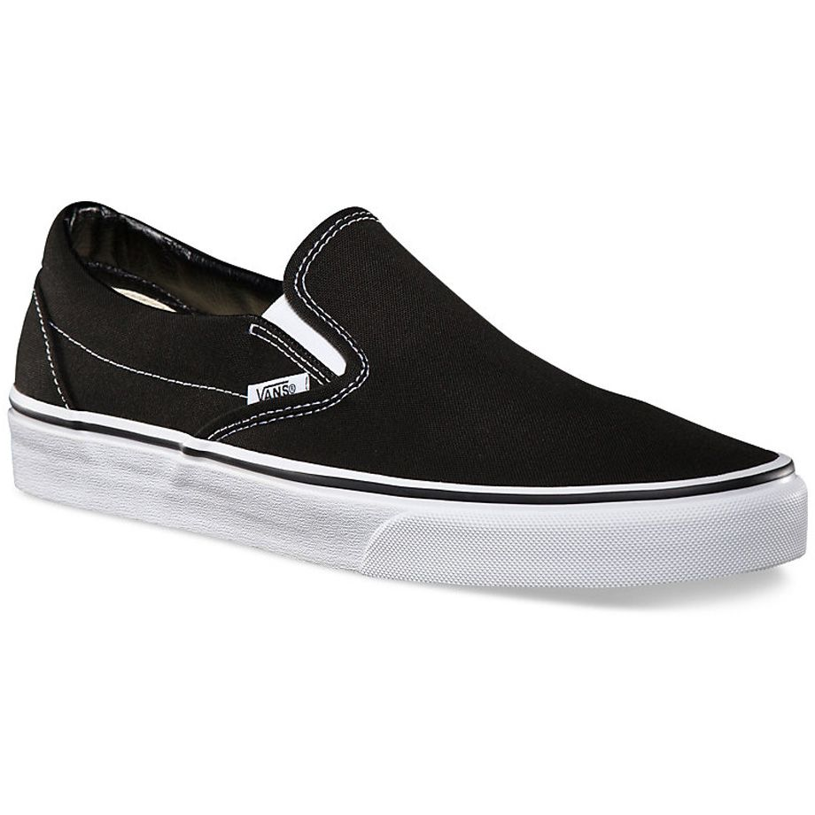 Vans CLASSIC SLIP ON Men Womens Black White VN000EYEBLK Canvas Skateboard  Shoes