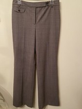 Ann Taylor Dress Pants Women Size 8 Brown British Professional Wool Bland