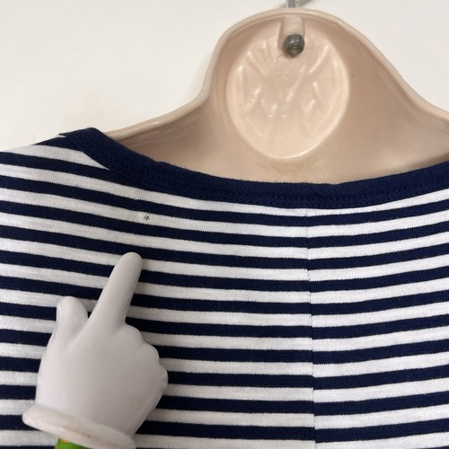 A.n.a A New Approach T-Shirt Dress Womens Medium Short Sleeve Above Knee Striped - Picture 9 of 11