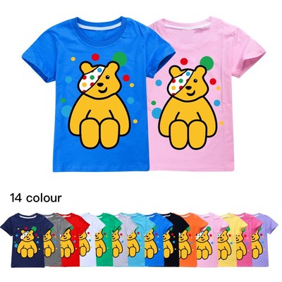 Kinder Top Neu Jungen Ärmeln T-shirt kurzen Mode mit Kinderkleidung für Mädchen
