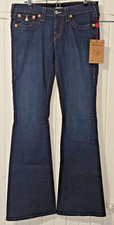 NWT True Religion Women's Joey Big T Jeans Size 31 x33 VTG 2003 Made In USA