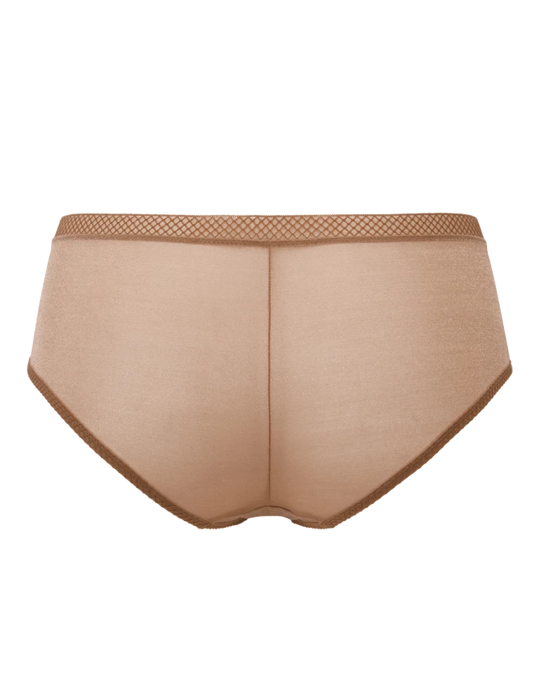 Gossard Glossies Sheer Shorts Panty Bronze 6274 NWT Comfort Seamless Lingerie - Image 4 of 4