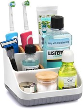 Bathroom Toothbrush Holders for Countertop -Electric Toothbrush Organizer