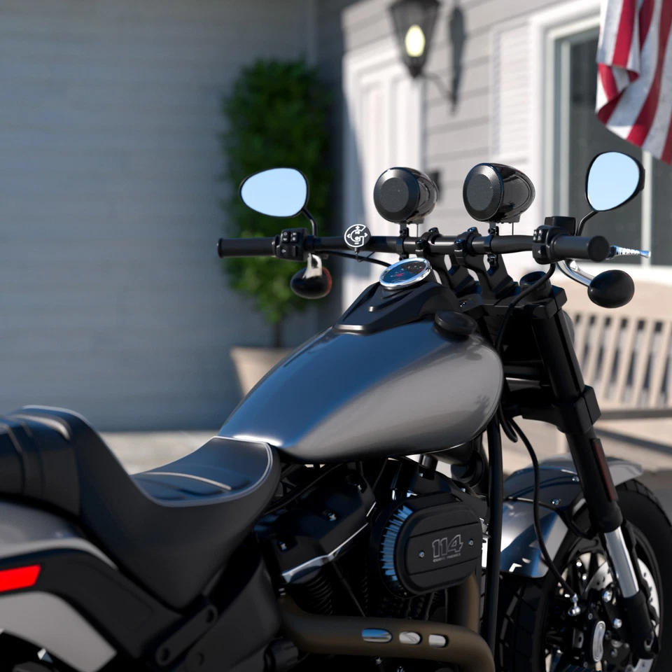 100W Amp Waterproof Bluetooth Motorcycle ATV Stereo Speakers System Audio Radio - Image 4 of 4