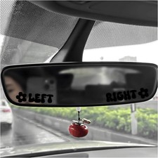 Left Right Car Sticker, Beautiful Rear View Mirror Decor Waterpro Color: Black