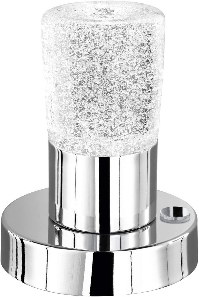 Trio Lighting 529690100 Lampada da Tavolo Vetro Bubble e Cromo