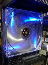 2 Pack 120mm x 120mm Computer Case Fan BLUE LED DC12V 0.20A 3pins