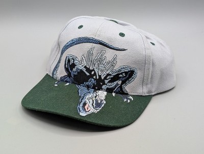 VTG 1998 Godzilla Movie Flex Fit Baseball Hat Cap Tan Green Zilla Monster 