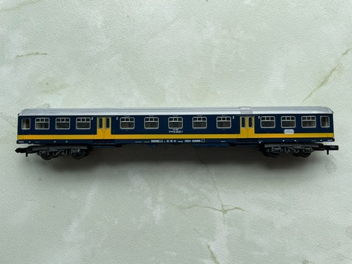 Fleischmann N Piccolo 8155 Personenwagen IC NS blau gelb TOP ohne OVP | Zustand: Gebraucht