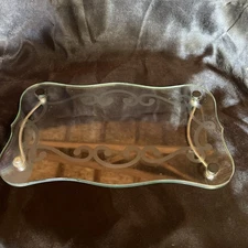 Vintage Glass Vanity Tray