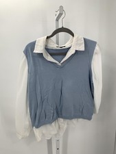 Adrianna Papell Size Large Misses Long Sleeve Shirt