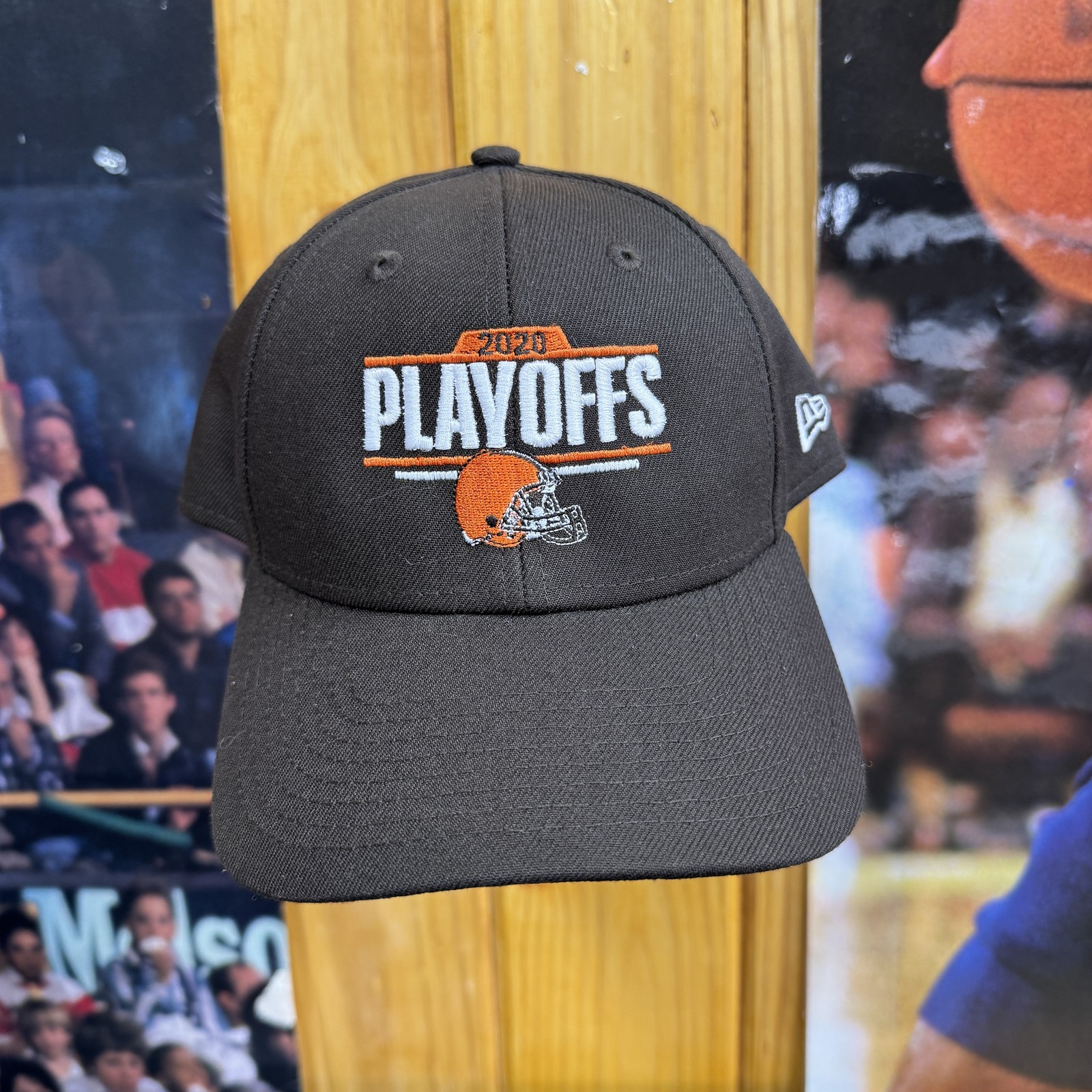 Cleveland Browns Hat Cap Strap Back One Size Black NFL Football Playoffs New Era