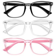 Okany 3 Pack Kids Blue Light Blocking Glasses Boys Girls Ages 3-10 Clear