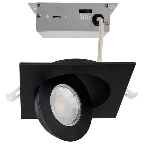 9W - CCT Selectable - LED Direct Wire Downlight - Gimbaled - 4 Inch Square - Rem - Picture 1 of 7