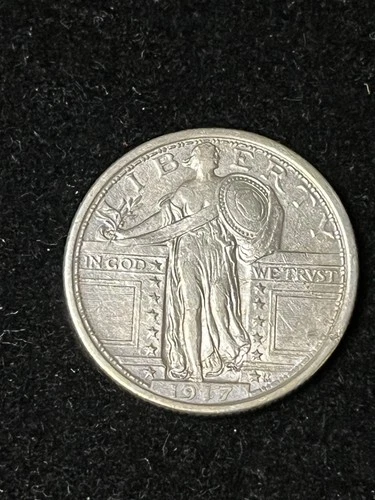 1917 type 1 quarter Au + Details
