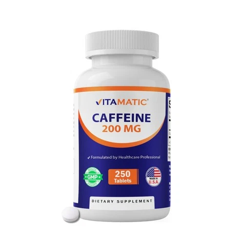 Vitamatic Caffeine Pills 200mg per Serving -  250 Vegetarian Tablets