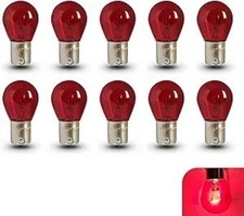 10 PCS Turn Signal Light Bulbs, 12V 21W BA15S High Brightness Halog Color: Red
