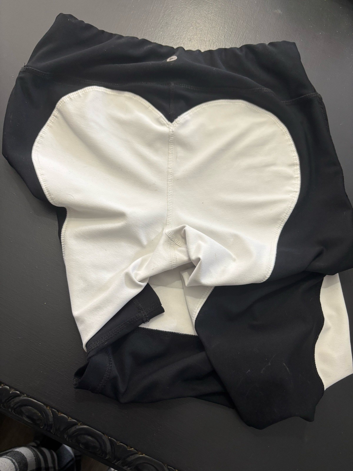 ALTRA Leggings 90 Gradi By Reflex Cuore Butt Sexy Spandex Esercizio Nero e Bianco M