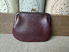 Vintage Coach Burgundy Kisslock Coin Purse