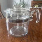 Vintage Pyrex Flameware 6 Cup Model 7756 Percolator Coffee Pot