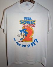 Vintage 1992 SEGA Sonic The Hedgehog Shirt Mens Size Large ? Are You Up 2 It ? ?