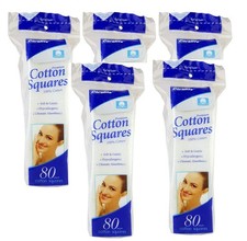 400 PCS Premium Cotton Squares 100 Cotton Pads Makeup Remover Wipes