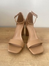 Ankle Strap Block Heel Sandals In Nude Tan By A New Day Size 6.5