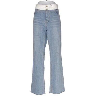 The Frankie Shop, Jeans, Größe: L, Blau/Weiß, Baumwolle, Denim, Damen #TKl