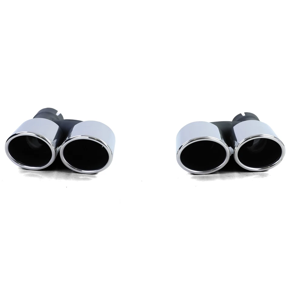 Per Audi A5 8T Da 2011- Sport Scarico Tubo Finale 4 Copertura Acciaio Inox Paio - Immagine 3 di 4