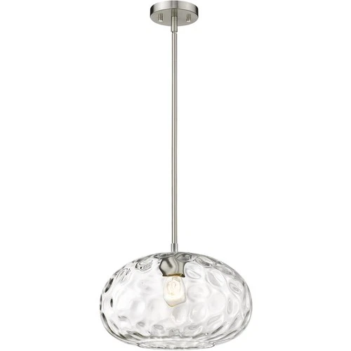 Z-Lite 490P14-BN Chloe 1 Light 14 inch Brushed Nickel Pendant Ceiling Light - Picture 5 of 7