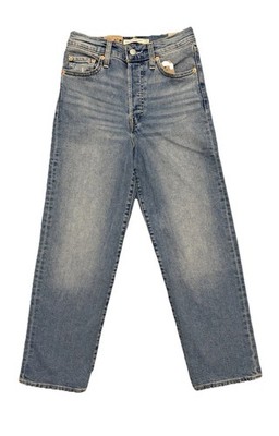 Levi s Damen Jeans Ribcage Straight Ankle - hellblau / hellused W25 / L27