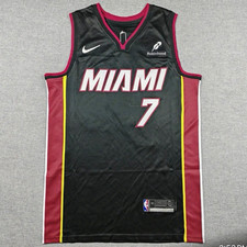Nike Miami Heat Giannis Antetokounmpo 7 NBA Basketball Jersey Size 48 Black