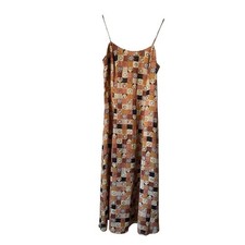 Vintage Windsor Sheer Maxi Dress with Spaghetti Strap Patchwork Y2k